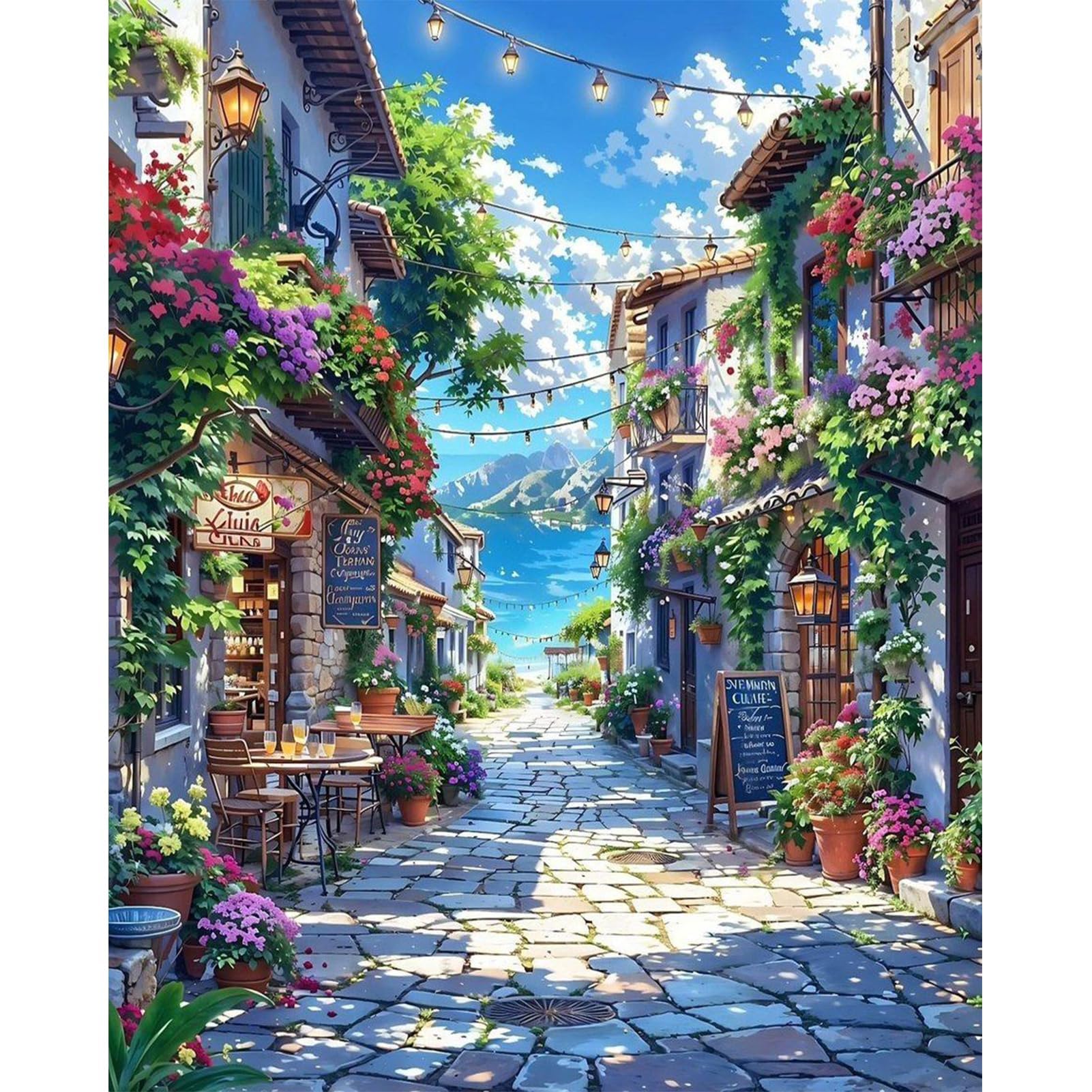 YALKIN Paint by Number for Adult Kits, DIY Oil Painting by Number Kits on Canvas for Adults Beginners for Home Wall Decor 12X16 Inch, Without Frames