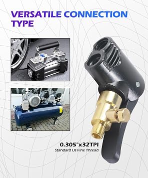SCUARI Presta Valve Adaptor,Car Accessories Bike Tire Inflator Adapter,Dual Head Pump Nozzle Bike Track Pump Tyre Air Pump Connector,Tire Chucks,Fits Most Cars,Bicycles,Motorcycles,Trucks