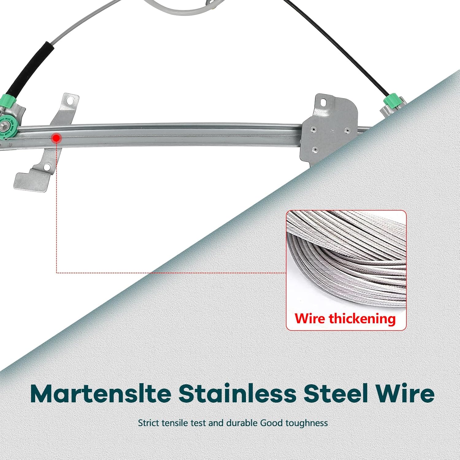 FINDAUTO Window Regulator fit for 1999-2003 for Mazda Protege,2002-2003 for Mazda Protege5 Front Right Passenger Side 741-741 Window Regulator and Motor Assembly