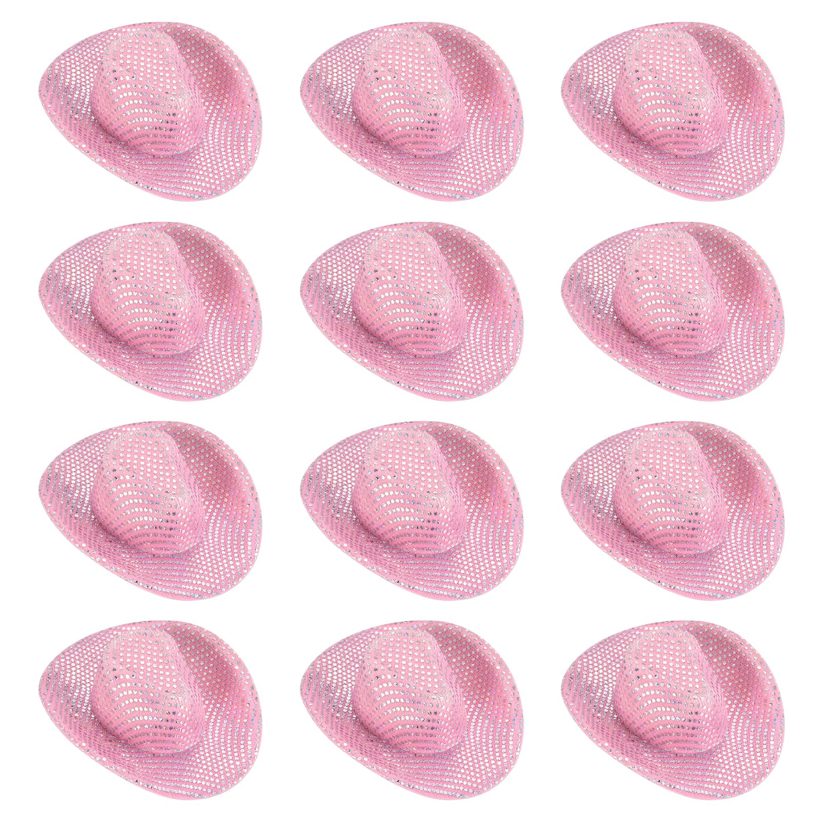 PATIKIL Mini Cowboy Hats, 12 Pcs Miniature Western Cowboy Hat for Crafts Party Decoration, Doll Pet Dress Up
