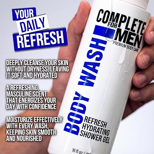 Miniatura 4 de Gel de ducha hidratante para hombres: Gel de baño para hombre sin sulfato, gel de ducha natural - Gel de ducha hidratante para todo tipo de piel,