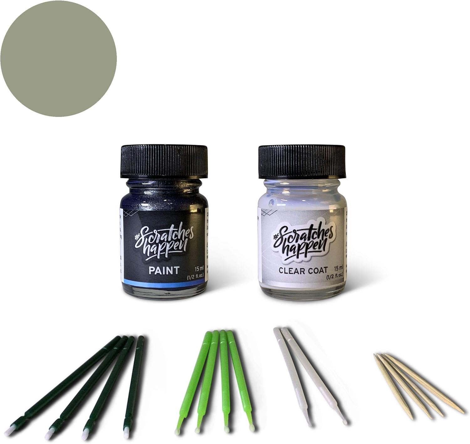 ScratchesHappen Exact-Match Touch Up Paint Kit - Pangea Green Metallic (1DJ/2407/HIH) for Land Rover - Essential (Paint + Clear Coat)