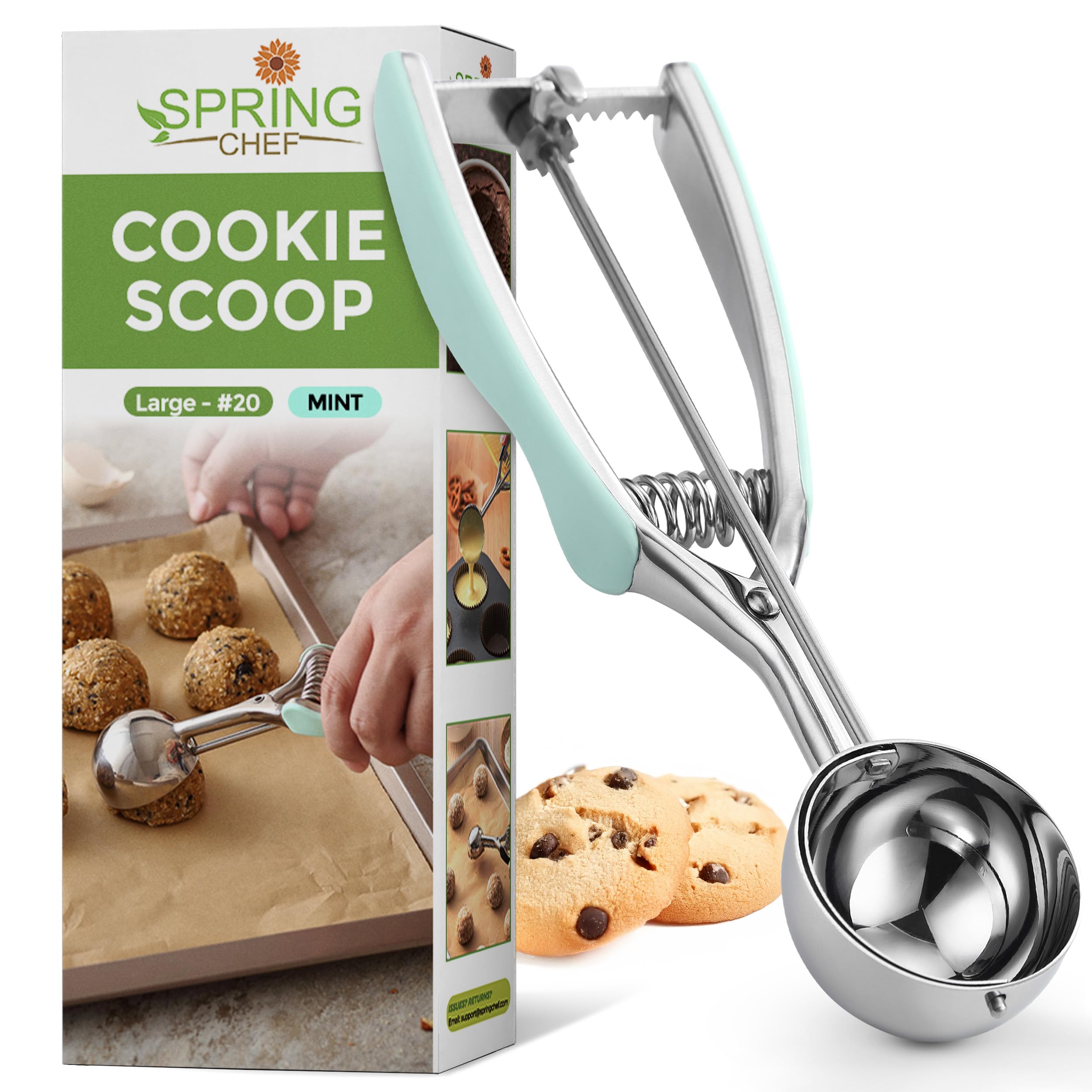Spring Chef Large #20 Stainless Steel Cookie Scoop