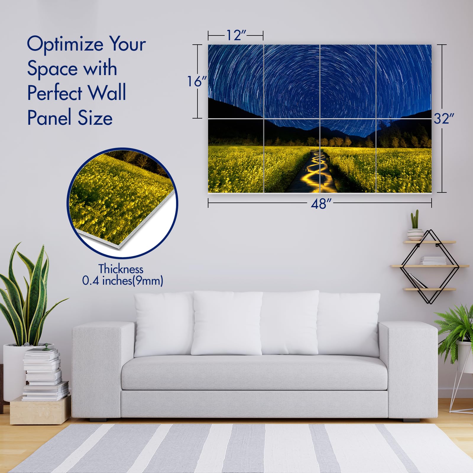 PINWELIFE® Wall Art Acoustic Panels, Sound Proof Absorbing Panels for Home/Office, Decorative Absorbing Dampening - Image 2