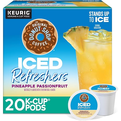 The Original Donut Shop Iced Refreshers, Pineapple Passionfruit Flavor, Keurig Single Serve K-Cup Pods, 20 Count