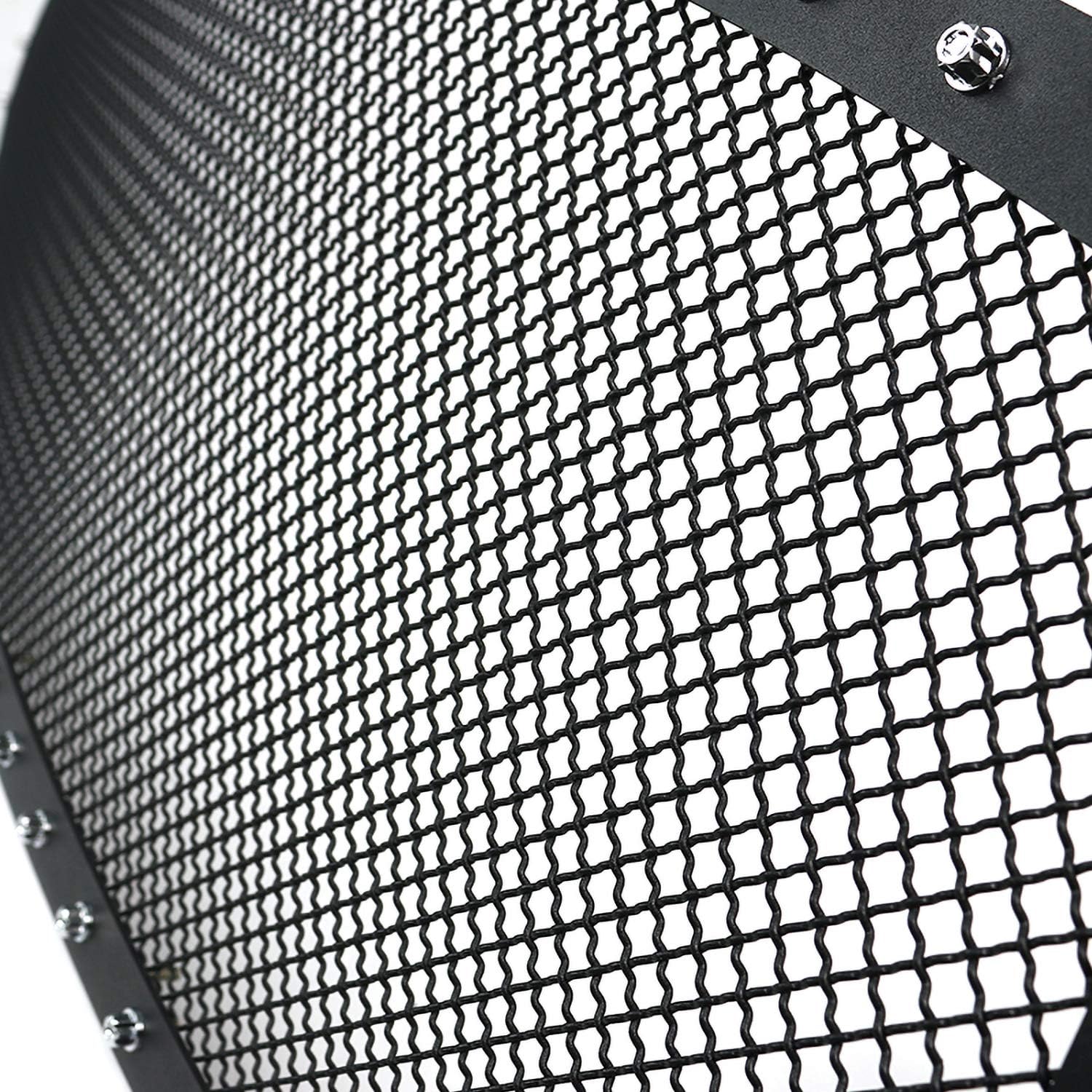 Spec-D Tuning Black Stainless Steel Front Upper Hood Grille Insert Rivet Style Compatible with 2002-2005 Dodge Ram 1500, 2003-2005 Dodge Ram 2500 3500