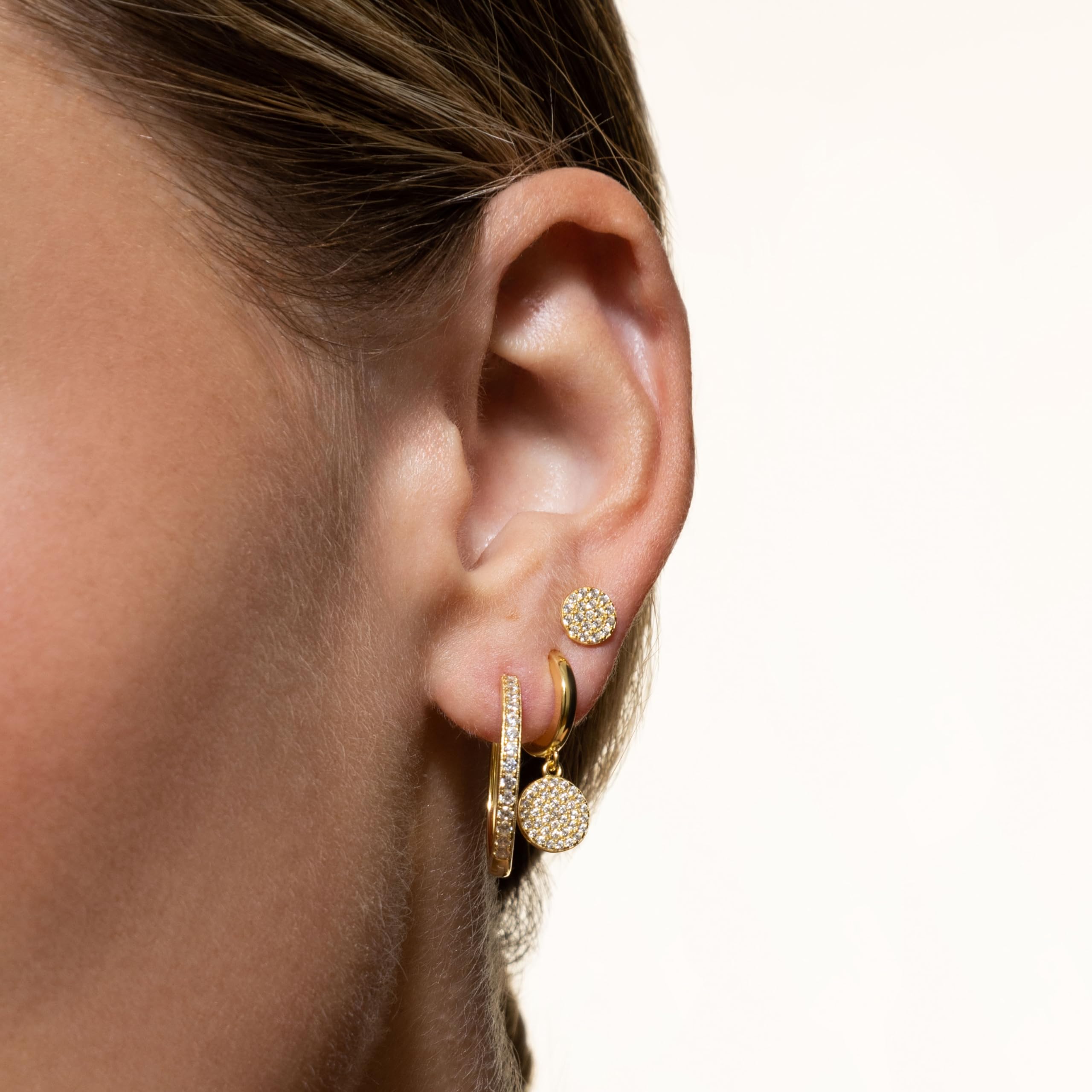 XENOX® POPPY GLITZ Ohrringe - Damen Ohrringe aus hochwertigem 925/- Sterlingsilber mit Anhänger und Zirkonia-Steinen