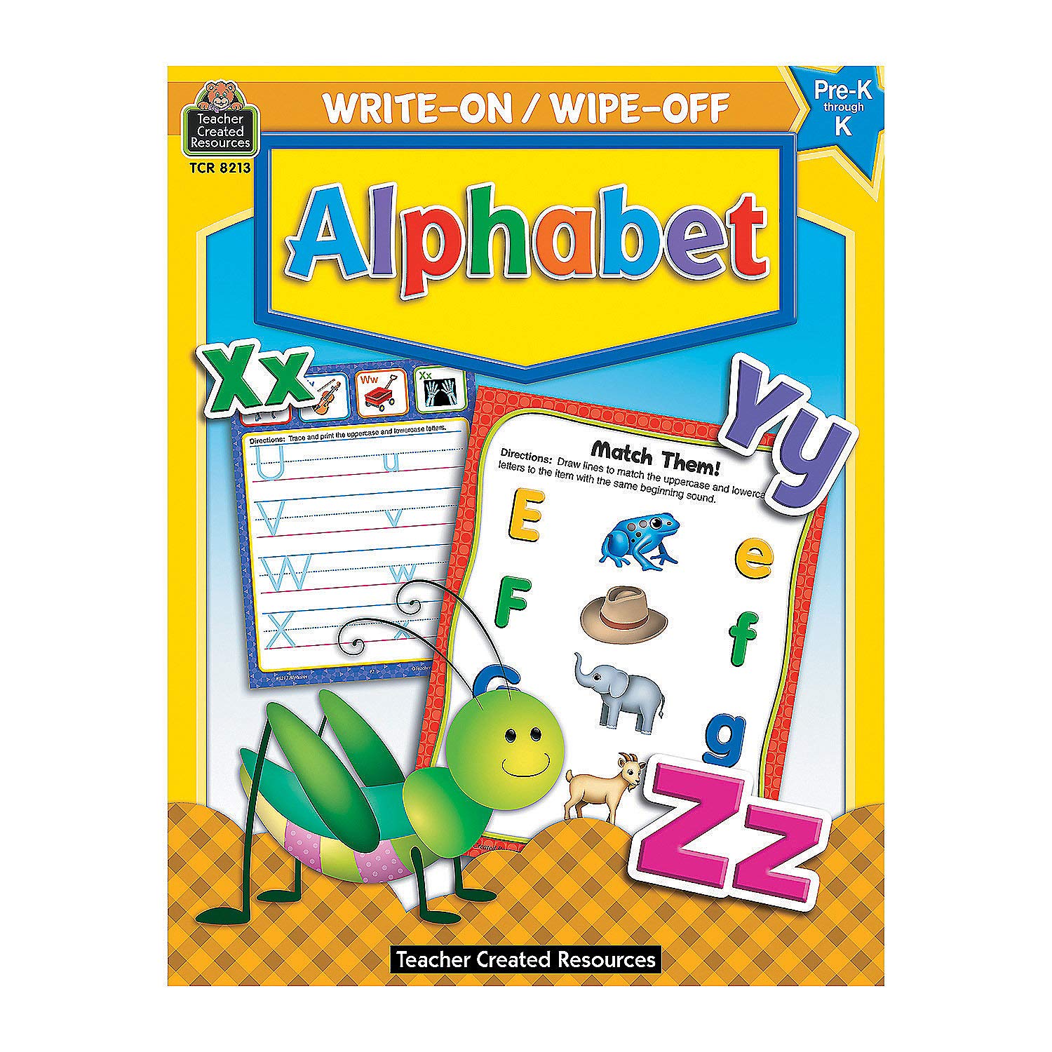 Fun Express Alphabet Write-On Wipe-Off Book - Educational - 1 Piece