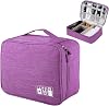 Cable Bag Cable Organiser for Travel Electronics Bag Charging Cable Storage Travel Organiser (Purple)