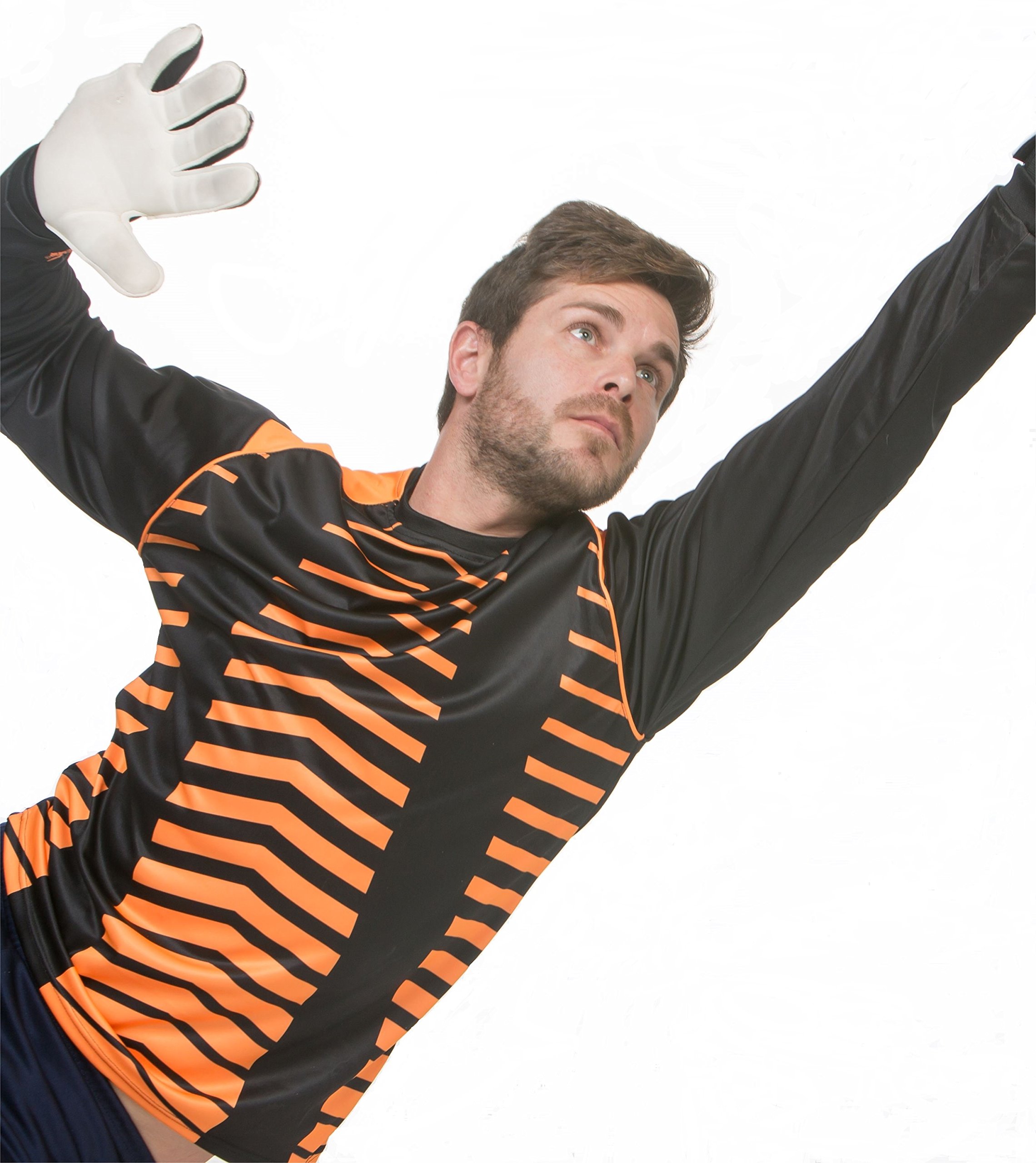 Asioka 156/17 Unisex Adult Goalkeeper T-Shirt, Unisex_Adult, Long Sleeve Goalkeeper Shirt, 156/17 Naranja/M, Orange/Black, M