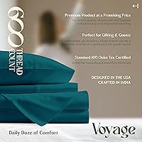 Vista 44 de MAYFAIR LINEN Twin XL Fitted Sheet Only - 100% Egyptian Cotton 600 Thread Count 16" Deep Pocket Fitted Sheet Twin XL, Cooling Sateen Elastic Bottom