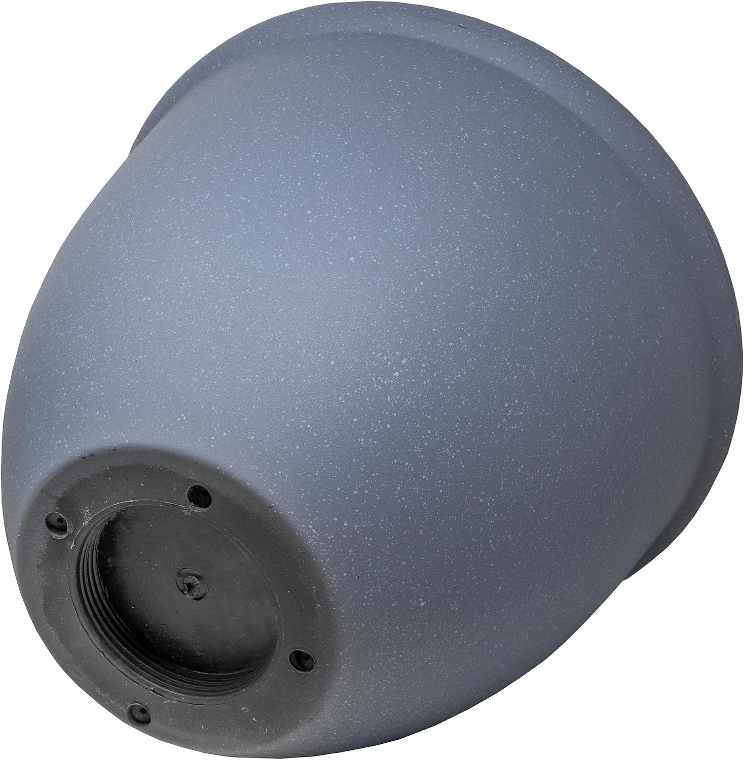 Garden Elements TerraStone Smooth Round Planter, Bluestone, 14in - Classic Indoor/Outdoor Flower Pot with Drainage