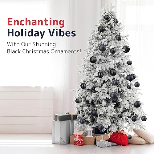 Miniatura 78 de PREXTEX - Adornos navideños inastillables de 36 piezas en azul medianoche: elegantes bolas de adorno navideño, juego ideal de adornos navideños Azul