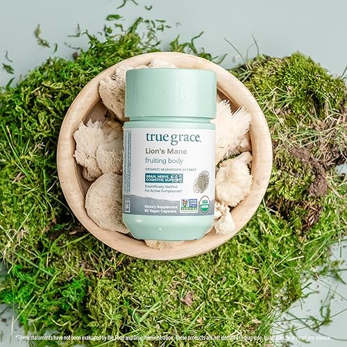 Miniatura 5 de True Grace Mushroom Lion's Mane Brain, Nervio & Cognitive Support - 60 cápsulas - Orgánico