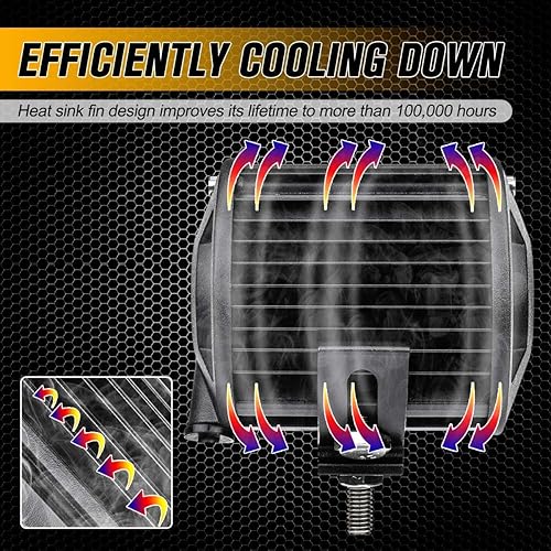 Miniatura 3 de Barra de luz LED automotriz de 4 pulgadas, 60 W, 16,000 lúmenes, combo de luces de trabajo, luces de trabajo, cubos, luces de conducción automotriz,