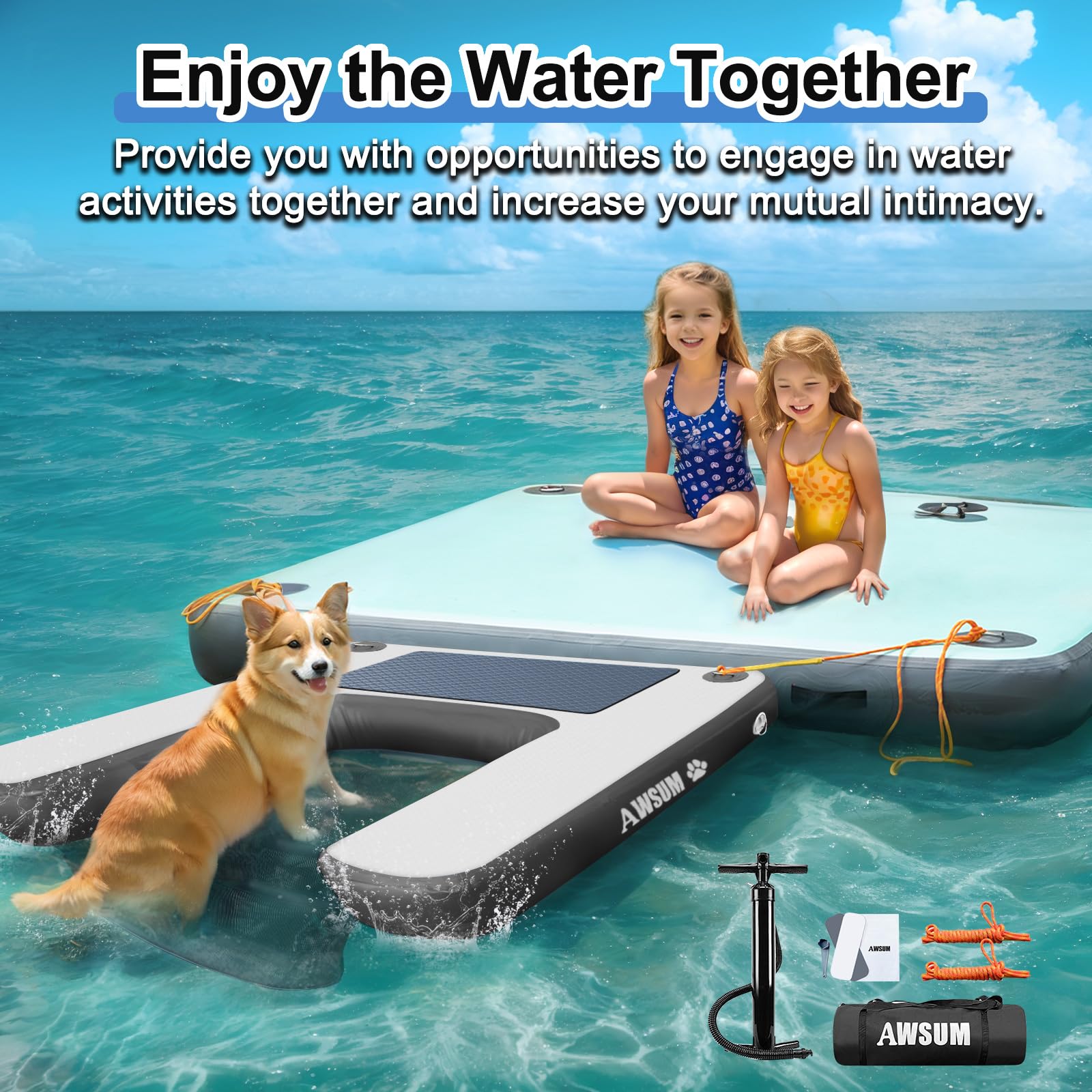 Inflatable Dog Ramp Portable Pup Plank Dog On Water Ramp For Dog Pets Pool, Lake - View #10