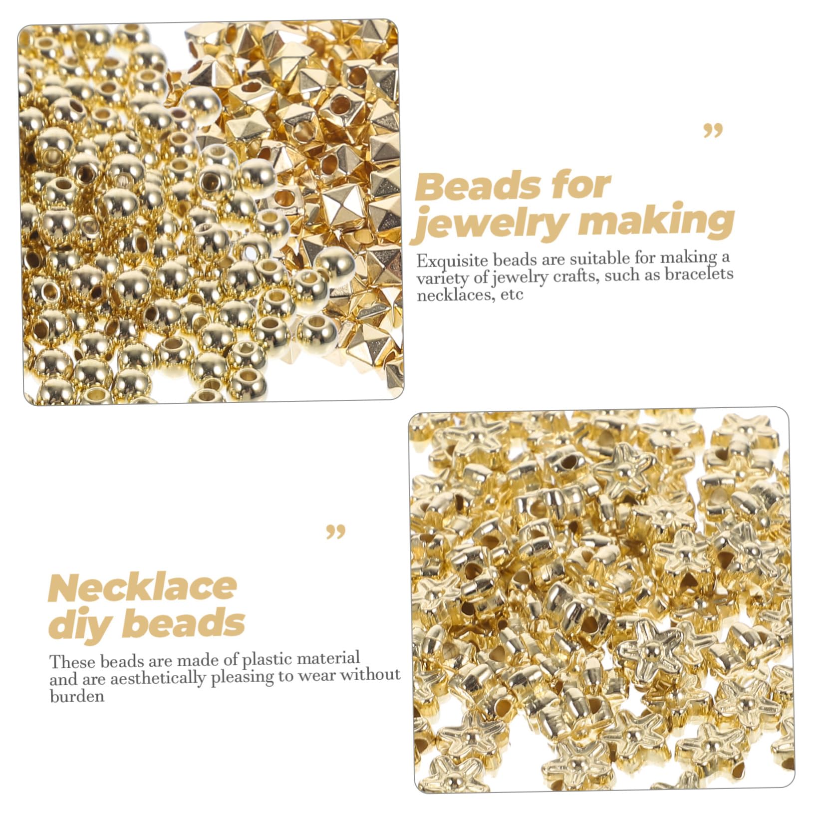 Lurrose 5 Juegos Cuentas Para Pulseras Kit De Cuentas De Fusibles Juguetes Beads for Bracelets Brazalete Pequeña Pulsera De Suministros Para Hacer Joyas Diy Golden 1200 Piezas * 5
