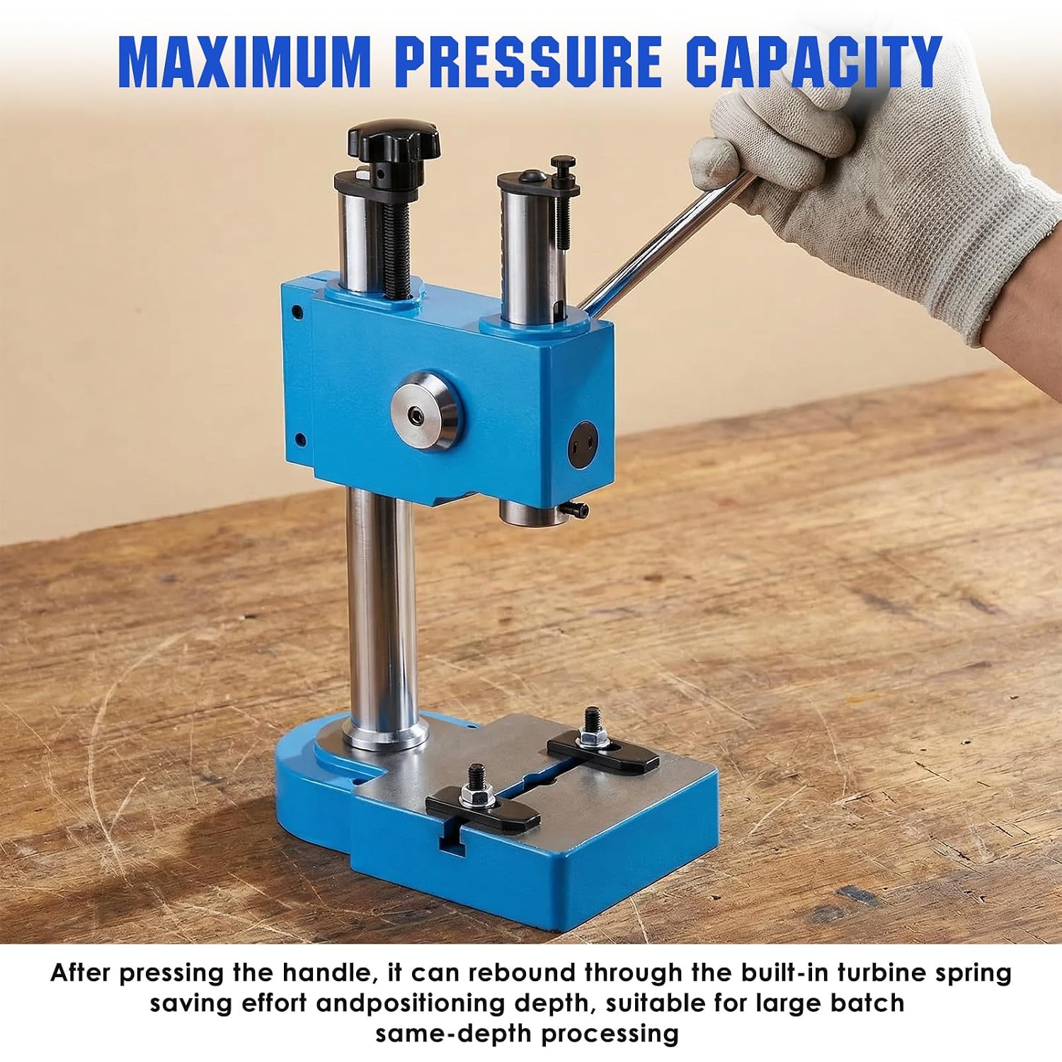 Generic Manual Arbor Press 0.5 Ton Heavy Duty Press Puncher Hand Punching Machine for Metal & Non-Metal Bending Stretching Forming