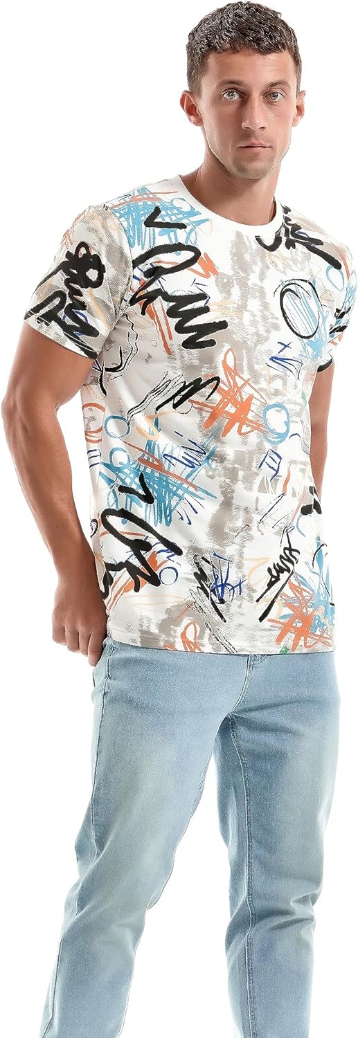 RONOMO Herren T-Shirt 95% Baumwolle 5% Spandex, Mikroelastik, Hautfreundlich - Image 4