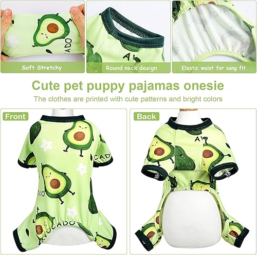 Miniatura 5 de Pijamas para perros pequeños, ropa linda para perros, ropa suave y elástica para perros chihuahua, Yorkie, pijamas de verano para cachorros, tallas