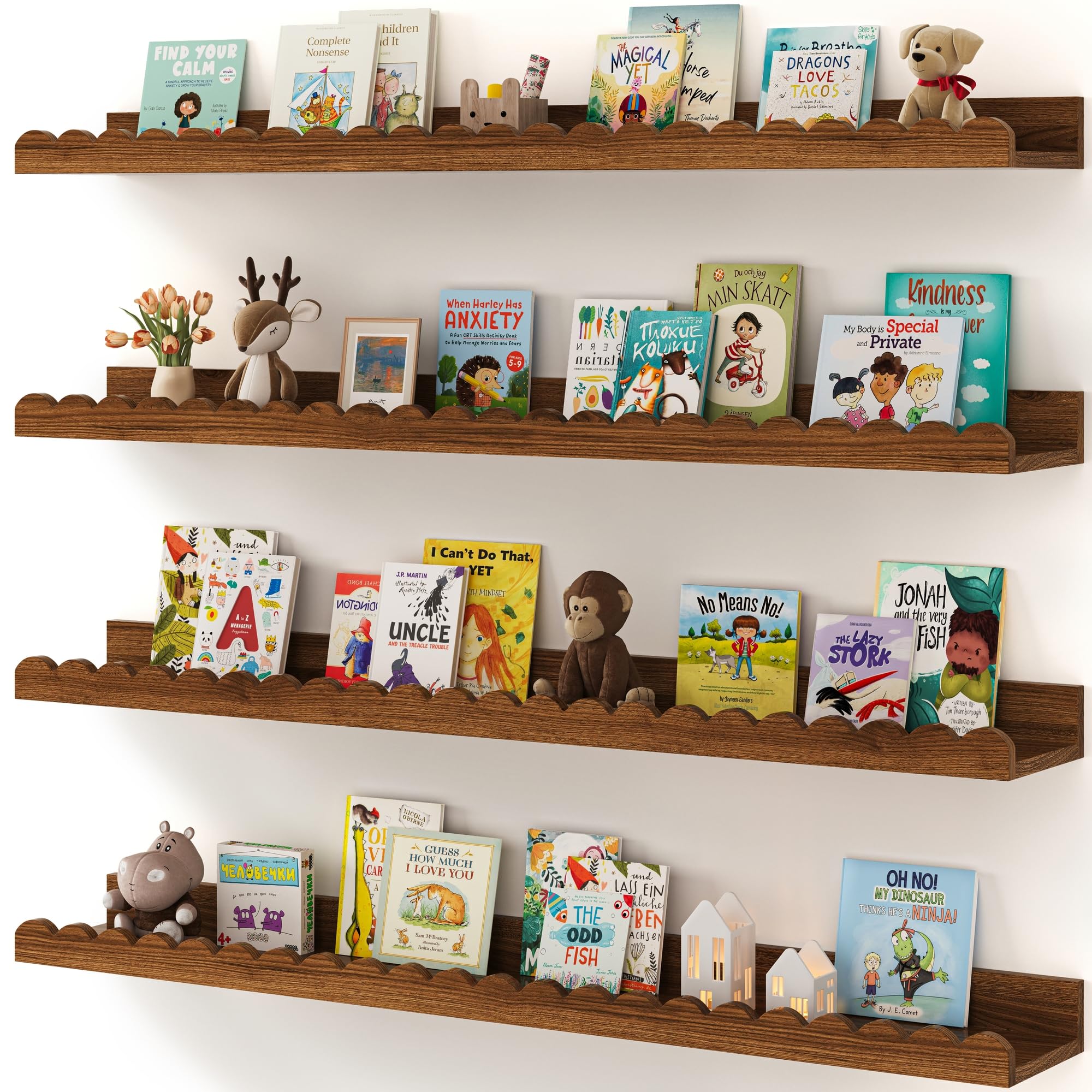 Shario Floating Shelves - White Nursery Book Shelves -7 Shario Floating Shelves - White Nursery Book Shelves -7