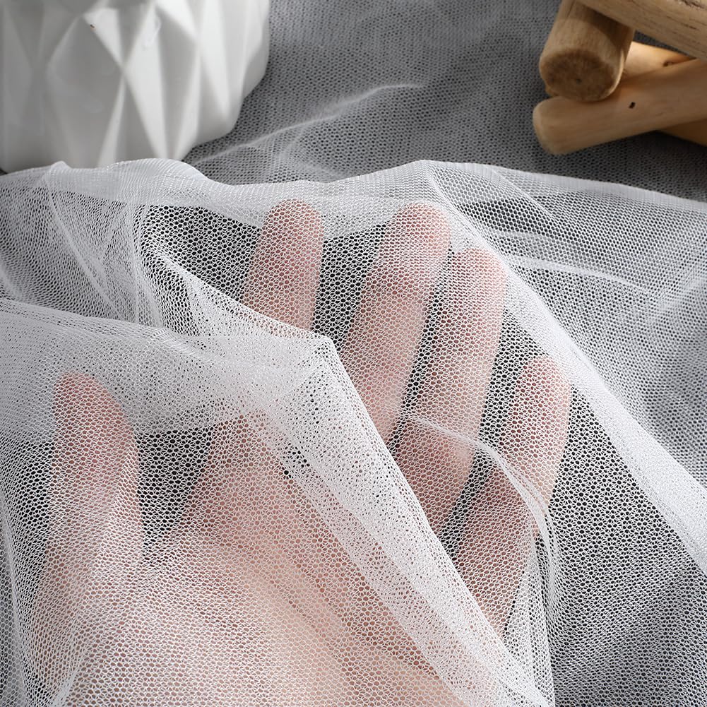 CABODYALS Tessuto In Rete di Poliestere Da 1.6 m, Verde Scuro, Traspirante, In Voile, Solido, Zanzariera, Morbido Tessuto In Tulle Trasparente, Al Metro, per Cucire, Realizzare Lavori Artigianali, Ves
