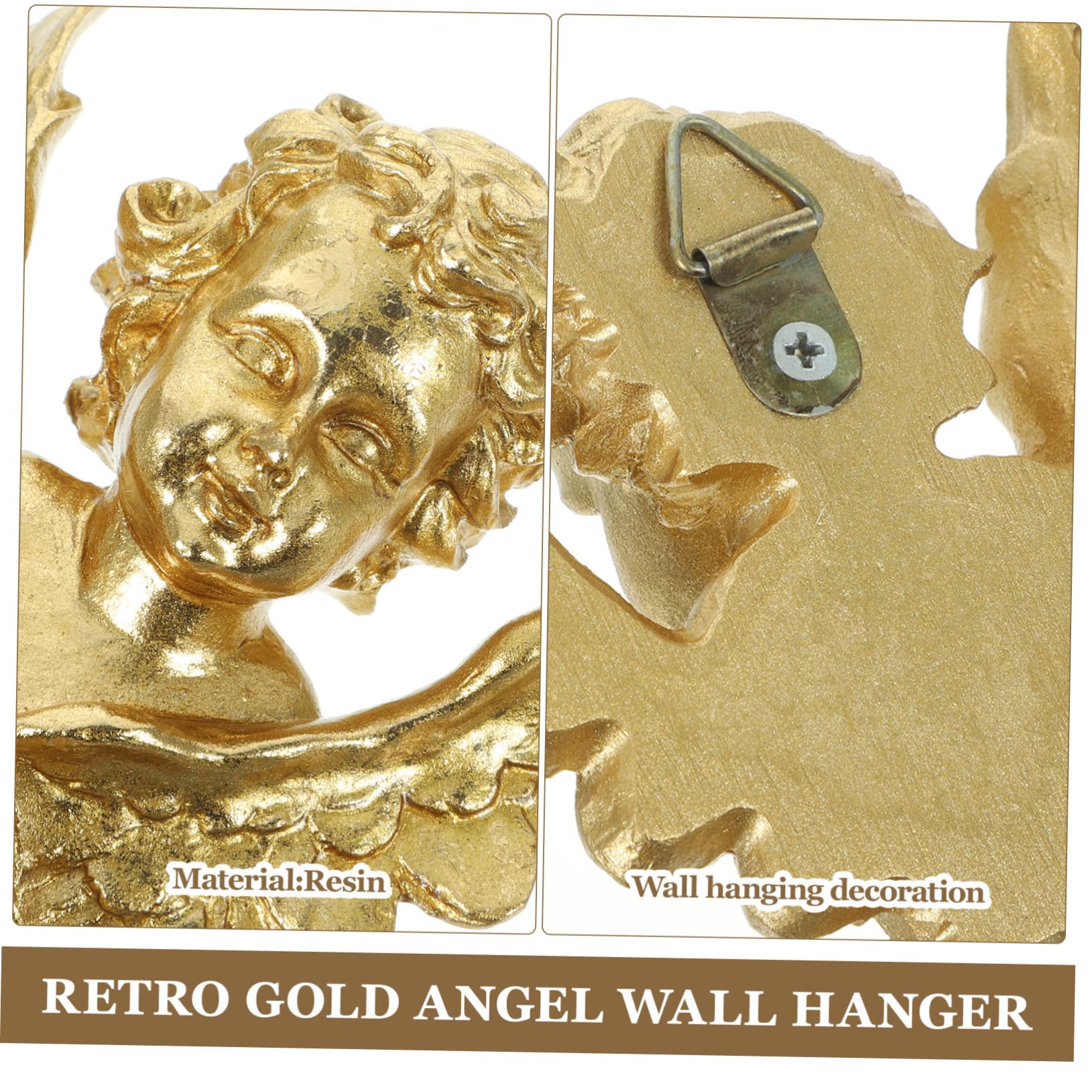 Amazon.co.jp: GREENADSCAPE ヴィンテージの黄金の天使の壁掛け装飾