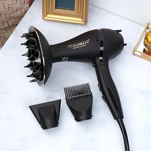 Miniatura 6 de Curlsmith - Secador de pelo de viaje Defrizzion con difusor grande, para cabello rizado, reduce el encrespamiento, 3 velocidades, 3 ajustes de