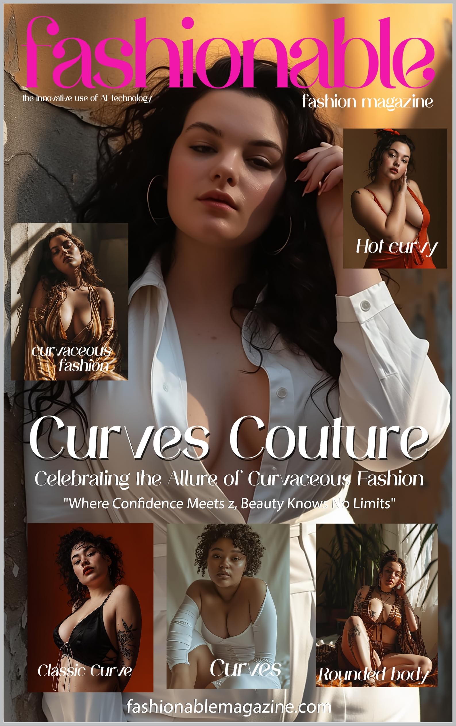 Magazine Curves Couture le style glamour généré par intelligence artificielle