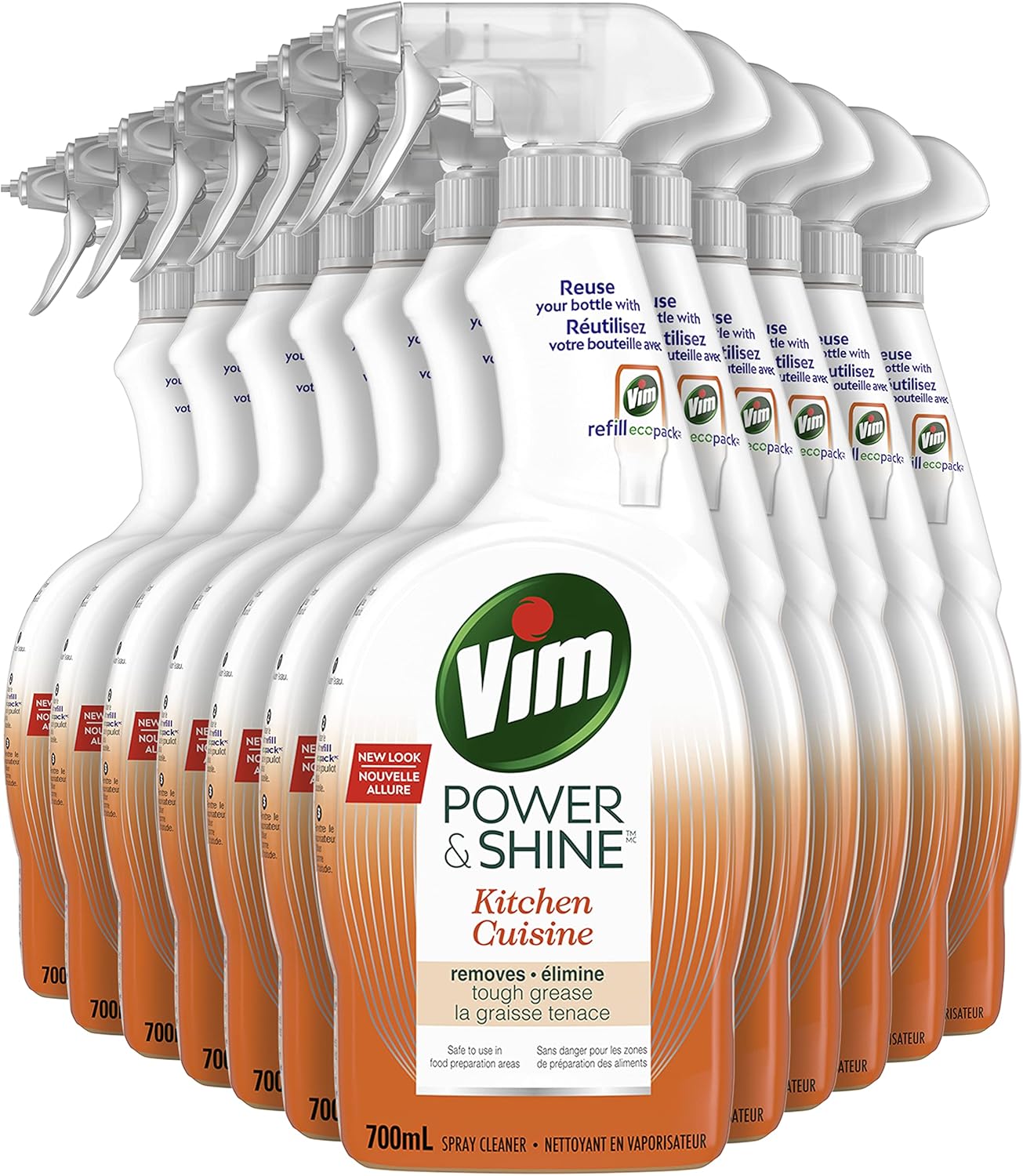 Vim Power & Shine Kitchen Cleaner For Tough Grease & StreakFree Shine 100 Naturally Derived