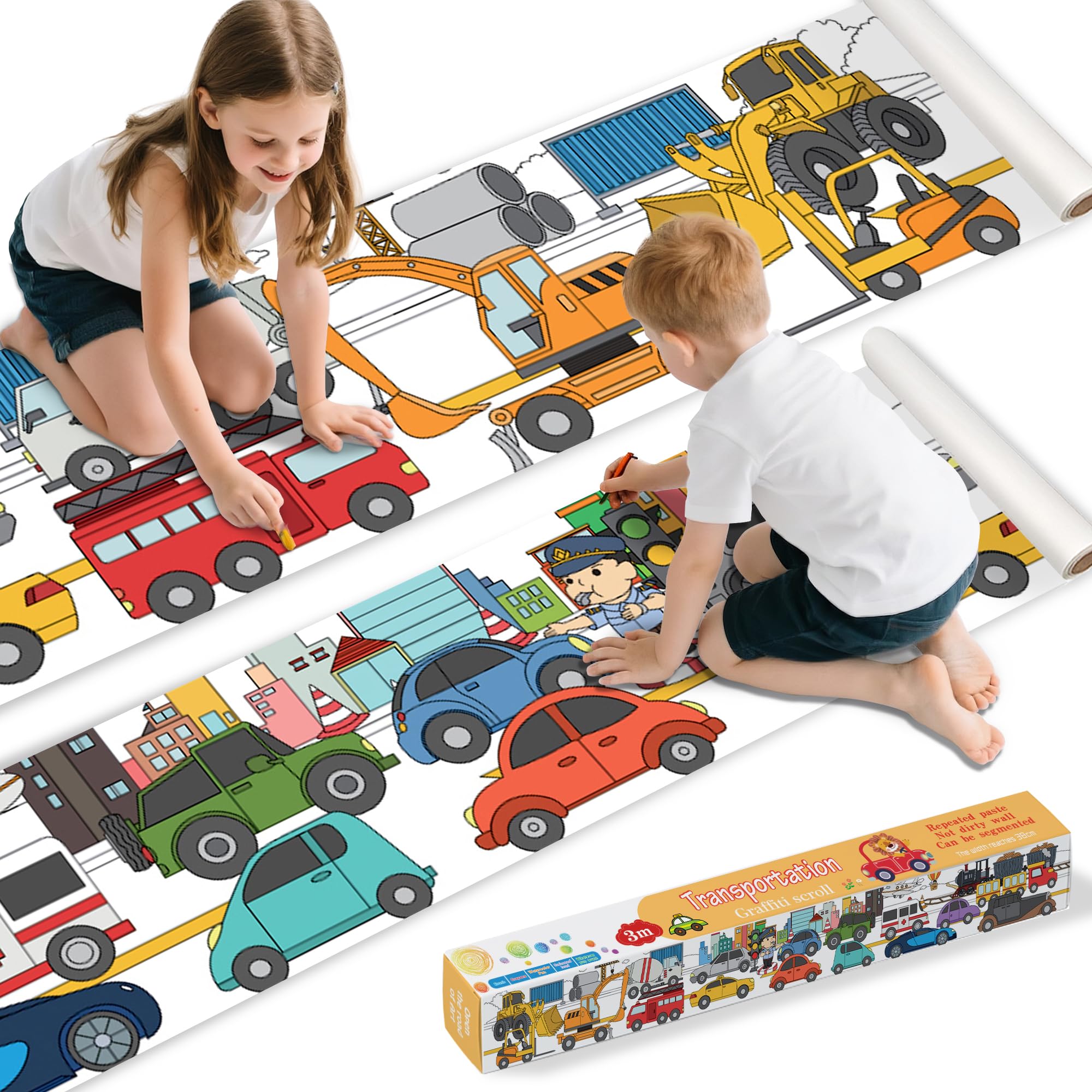 View 1 of ***STOCK PHOTO FOR REFERENCE ONLY***

Giant Sticky Coloring Paper Roll for Kids?Long Coloring Paper Roll for Kids