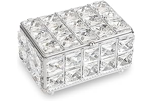 Hipiwe Crystal Jewelry Box: Shimmering Elegance for Room Decor