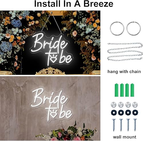 Miniatura 5 de Letrero de neón personalizado para decoración de pared, letreros de luz LED para telón de fondo, letrero de novia alimentado por USB, regalo para