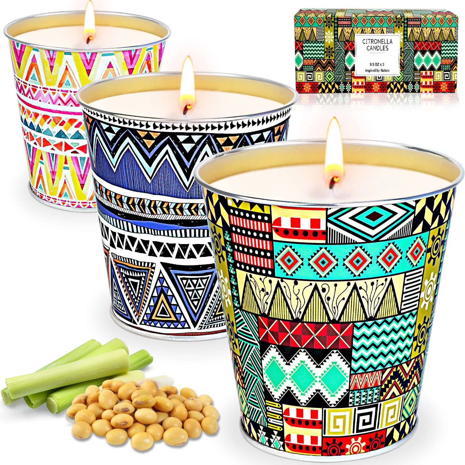 Citronella Candles Outdoor Large, 27.6oz Citronella Fragrance Candle