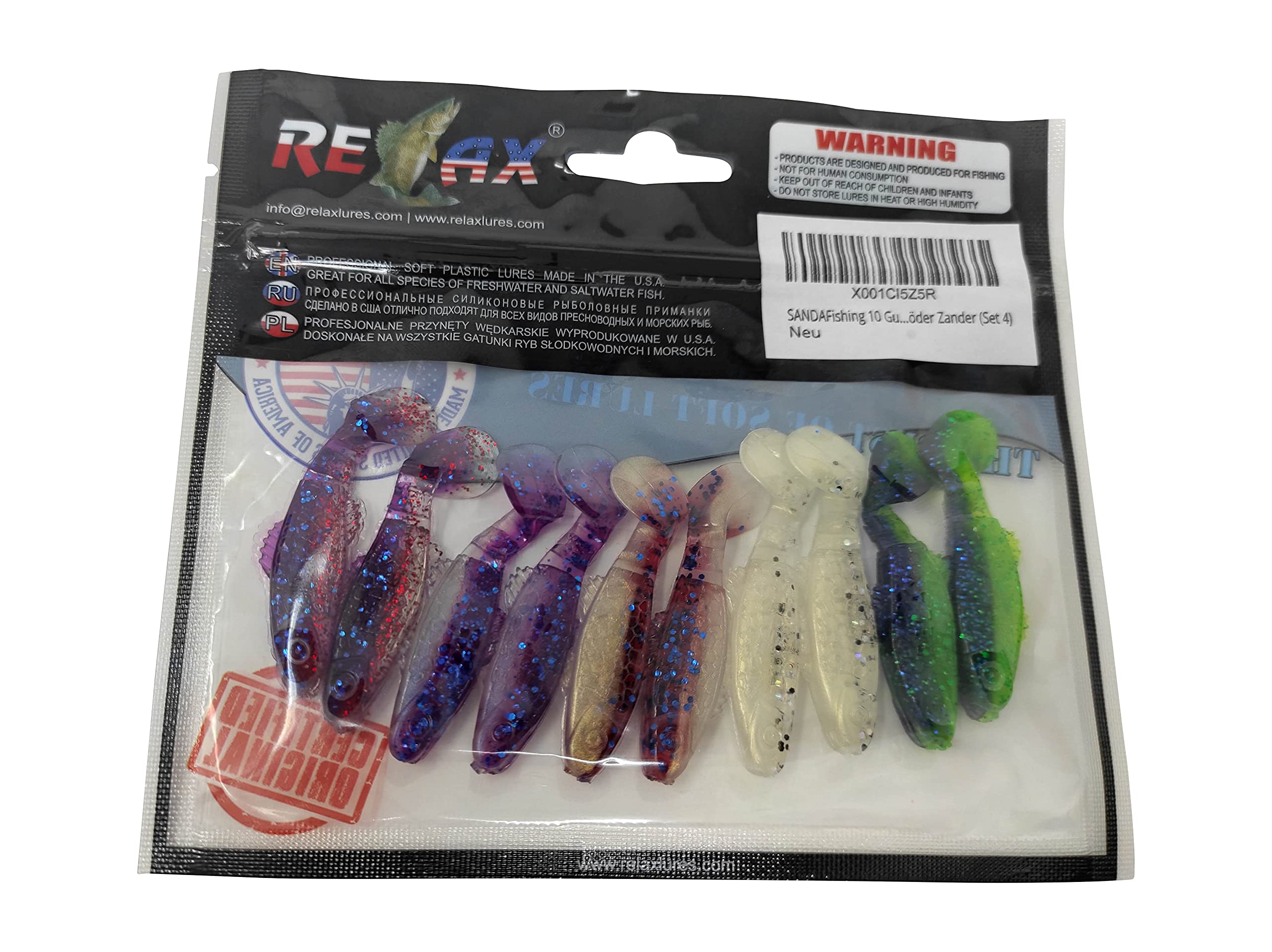 SANDAFISHING 10er Set Gummifische - Killer Shad 5cm Für Barsch, Forelle & Zander