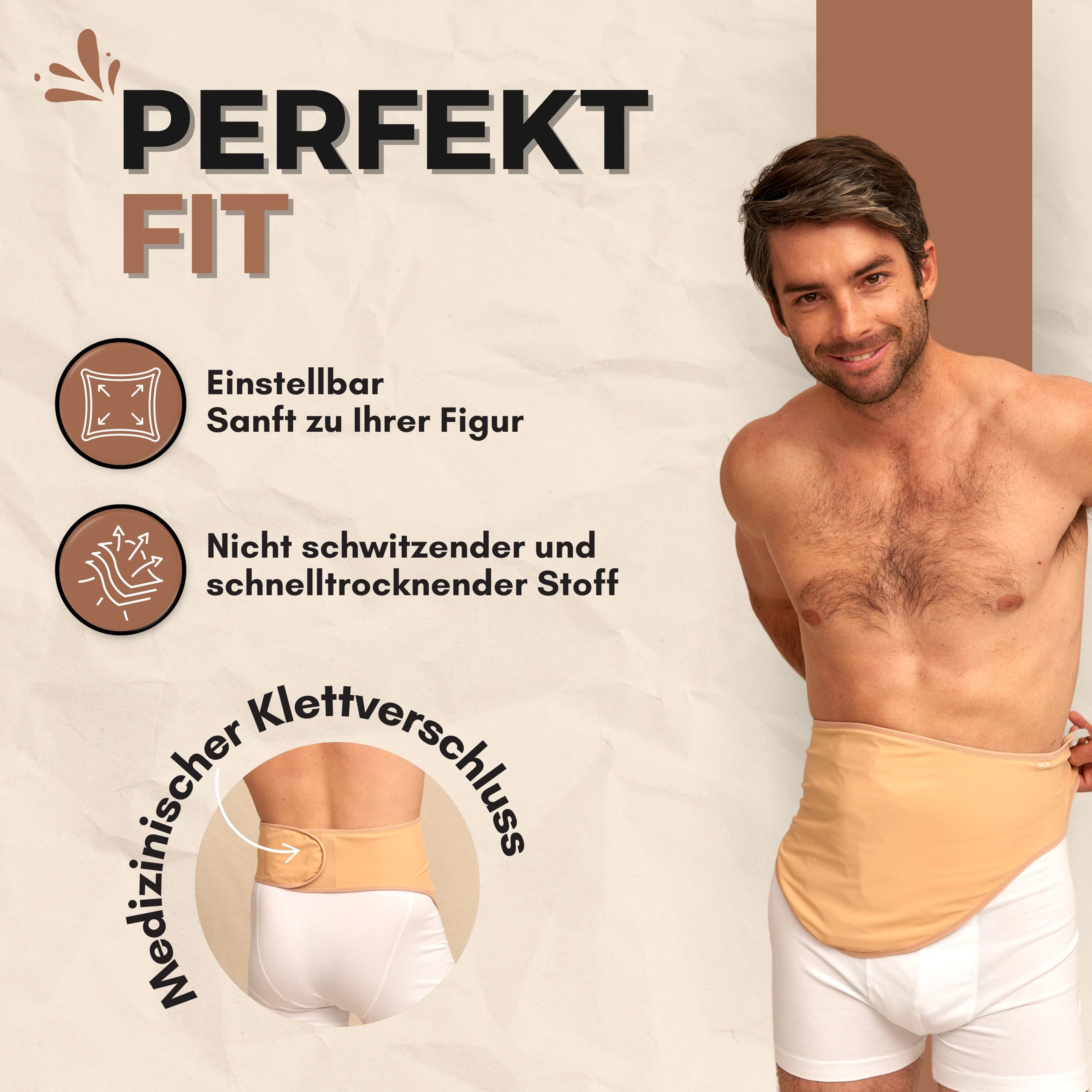SIIL Stomagürtel, Stomabeutel Abdeckungen für Kolostomie Ilesotomie & Urostomie Stoma Stützgürte, Kolostomie-Taschen, Stealth-Gürtel für Sport & Swimming