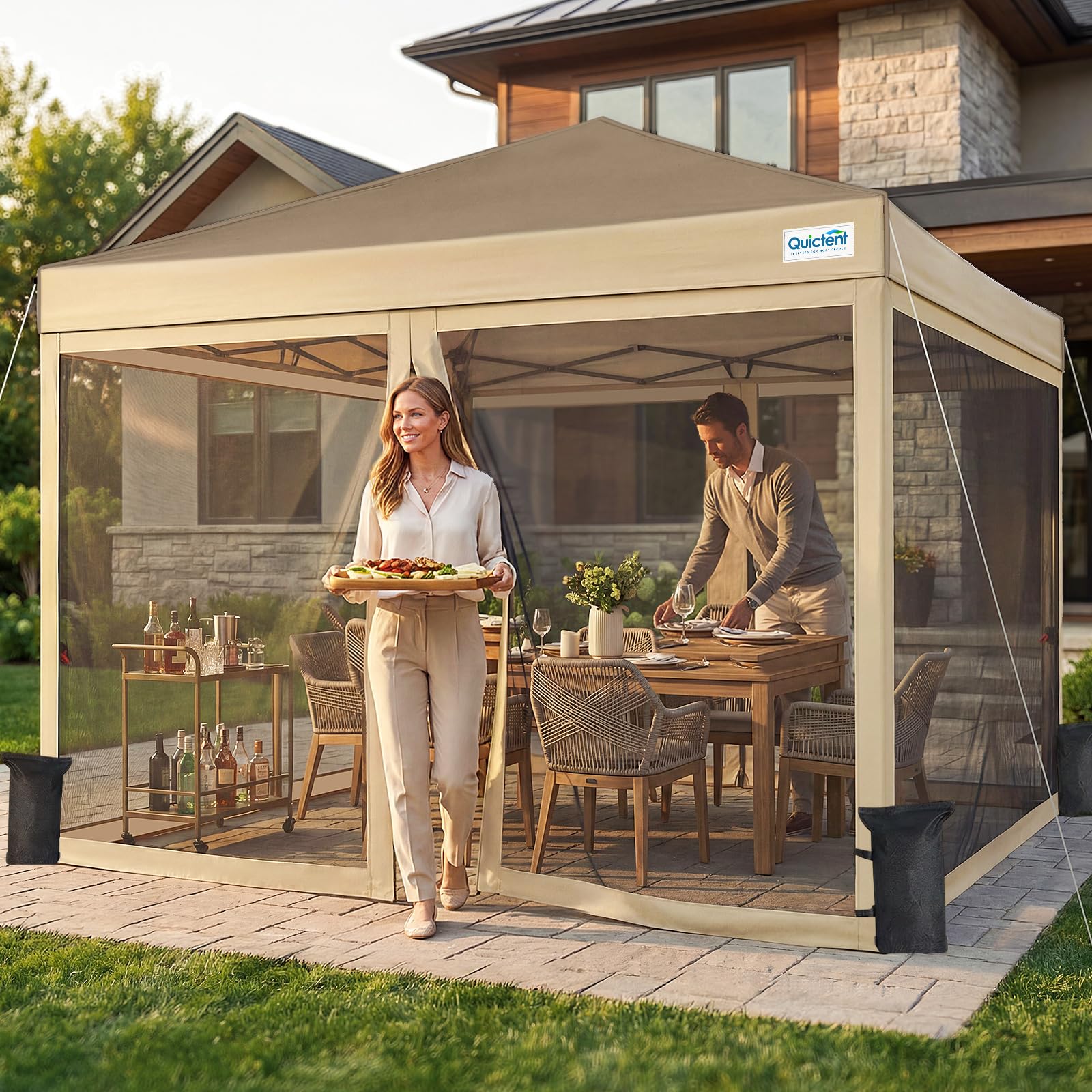 QUICTENTテント Amazon.com: Quictent 6.6x6.6 Pop Up Canopy Tent with Netting