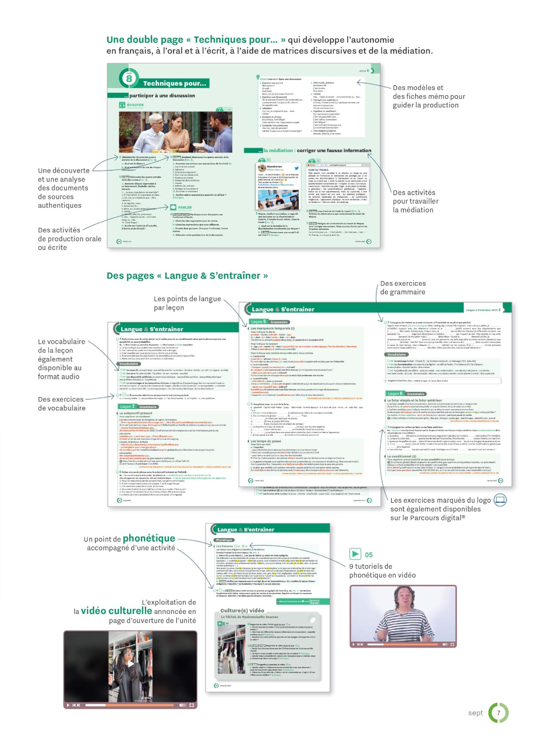 Inspire 4 livre de l'élève + audio/vidéo + Parcours digital: Livre de l'élève. Avec Transcriptions et Corrigés
