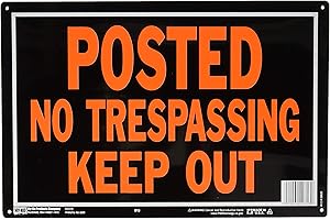 Hy-Ko Aluminum No Trespassing Property Signs (Pack of 12)