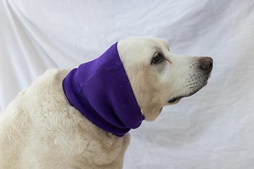 Vista 28 de Cat Head Cover Noise Protection When it Grooming Hematoma Ear Wrap for Cats Wine+Purple S