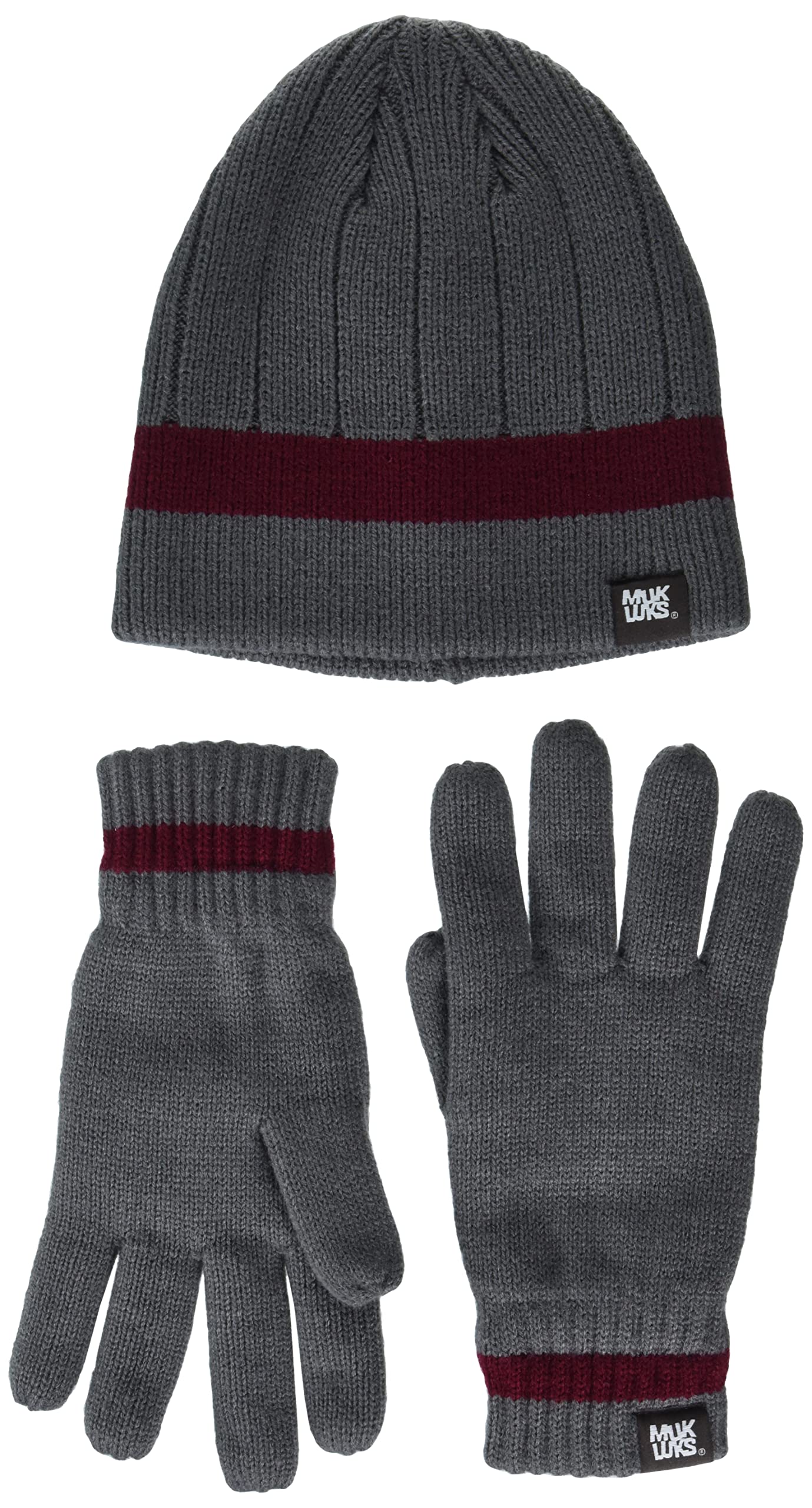mens Muk Luks® Men's Beanie and Glove Set Cold Weather Hat