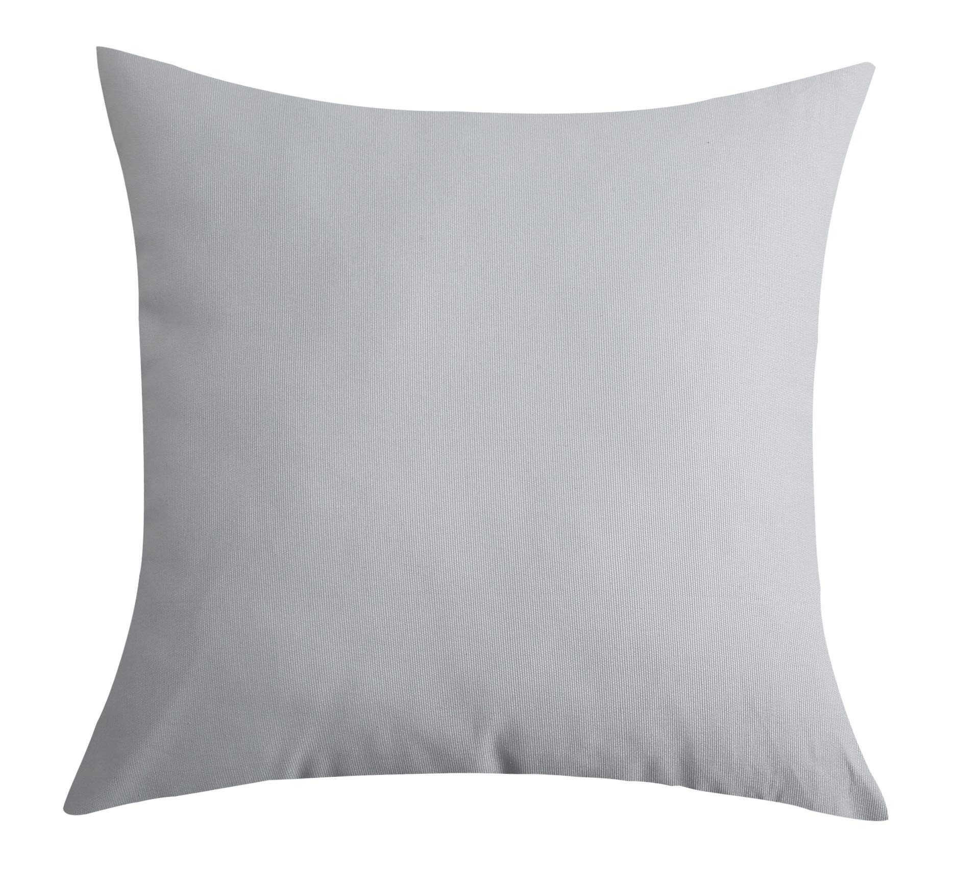 TangDepot Handmade Decorative Solid 100% Cotton Canvas Throw Pillow Covers/Pillow Shams, (24"x24", Gray Stone)