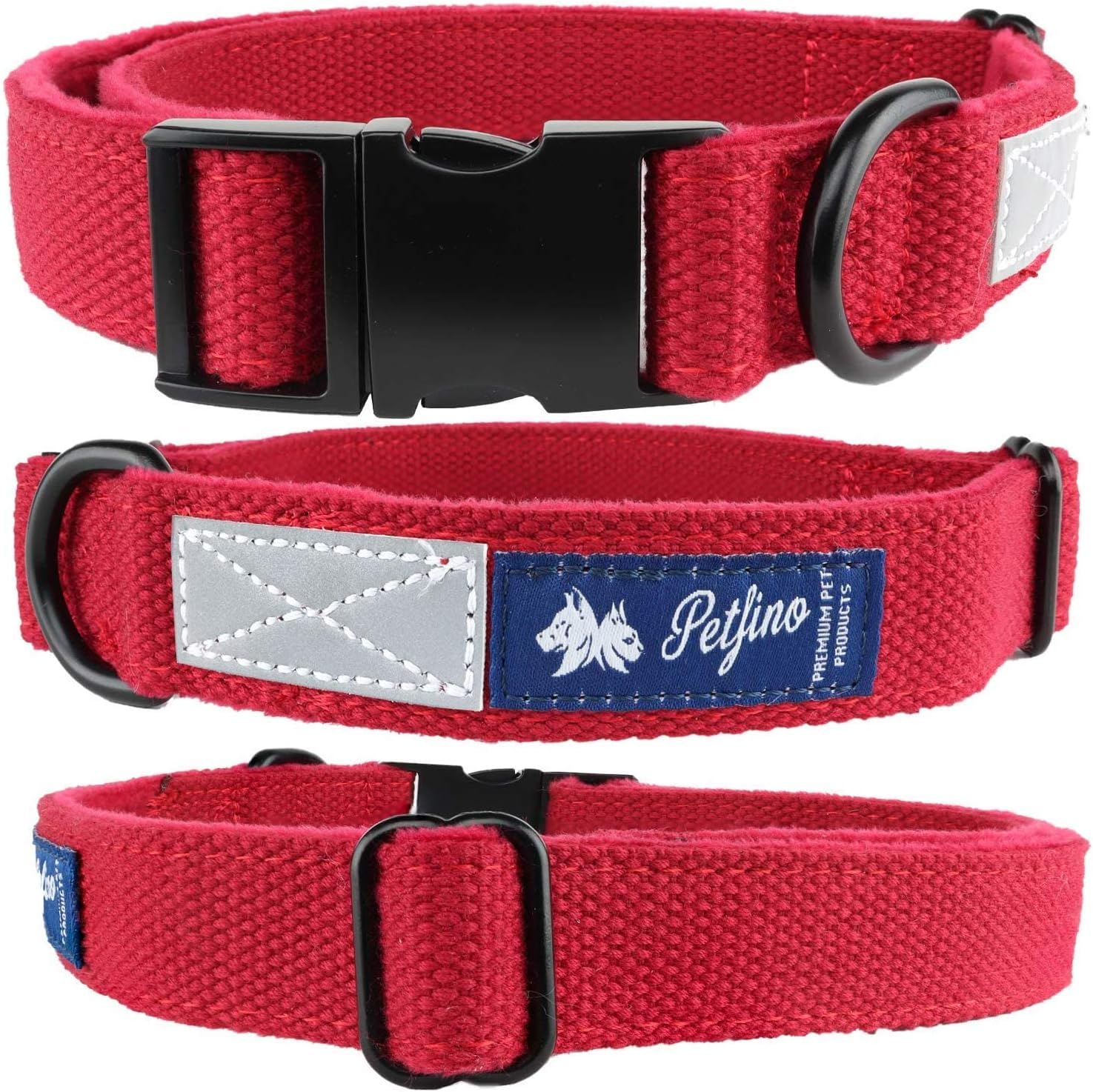 hemp dog collar with metal buckle