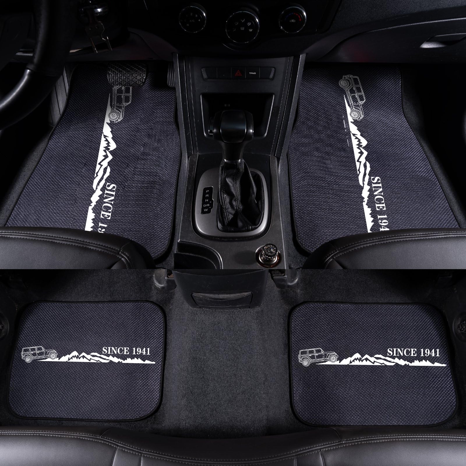 Car Mats Floor Mats 4 Door Carpet Anti-Slip Waterproof Pad Front and Rear Floor Mat kit fit 2018-2025 — view 2