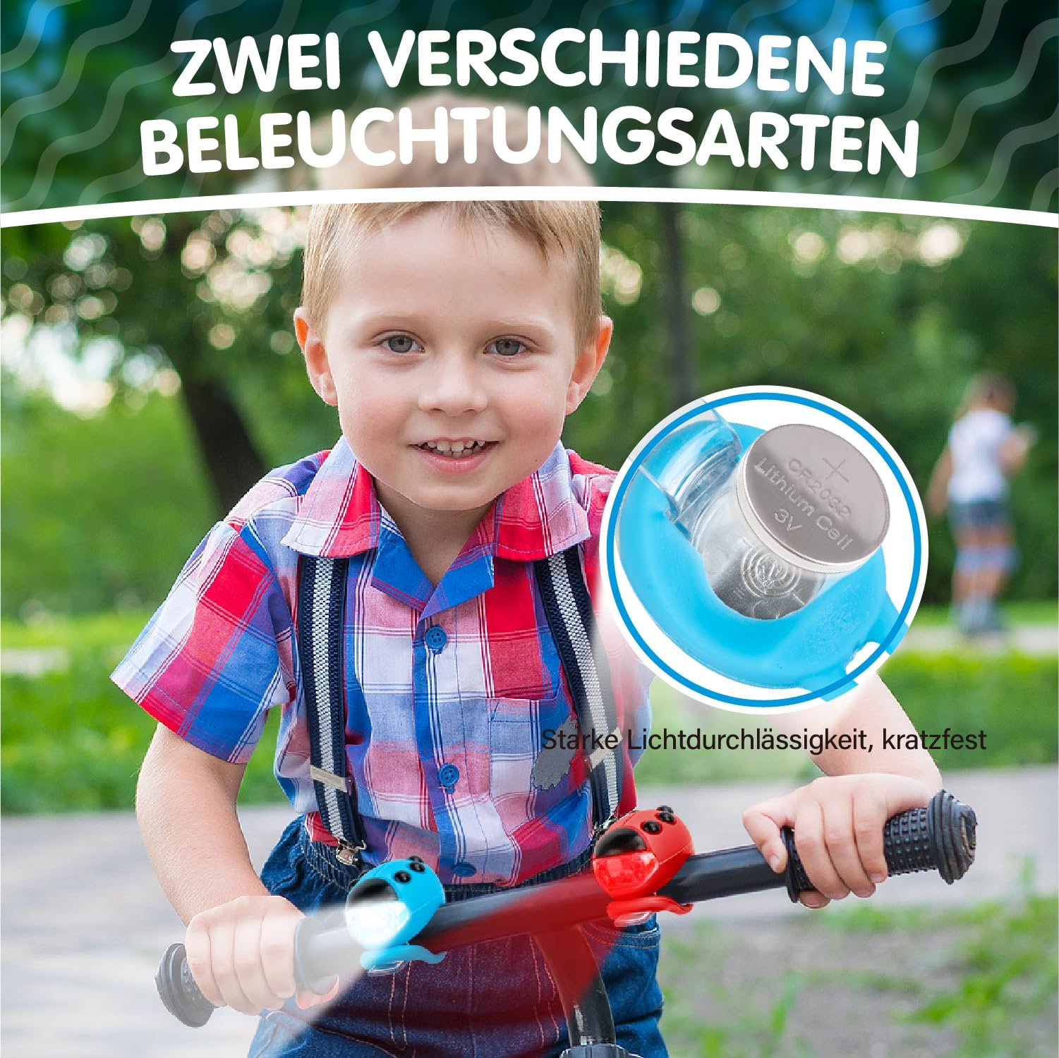 Kid Bike Lights - 2 Pack for Safety -2 Kid Bike Lights - 2 Pack for Safety -2