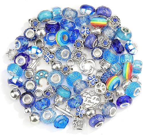 Miniatura 6 de Juego de 100 cuentas doradas de gran agujero de aleación de resina europea, surtidos, cuentas espaciadoras grandes, cuentas espaciadoras de metal