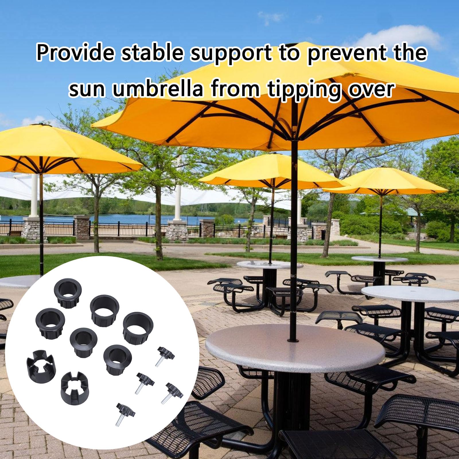 CHENZILIN 12Pcs Umbrella Base Stand Replacement Part Patio Umbrella Base Replacement Part Outdoor Umbrella Hole Rings Plug Covers