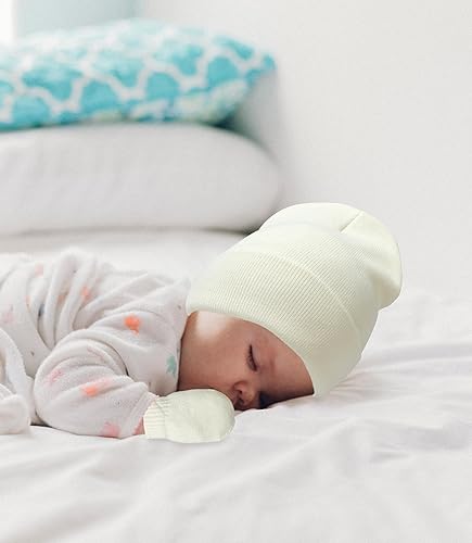 Miniatura 2 de Conjunto de sombreros y mitones para bebé, gorro de hospital, guantes para recién nacidos, para bebés, niños y niñas