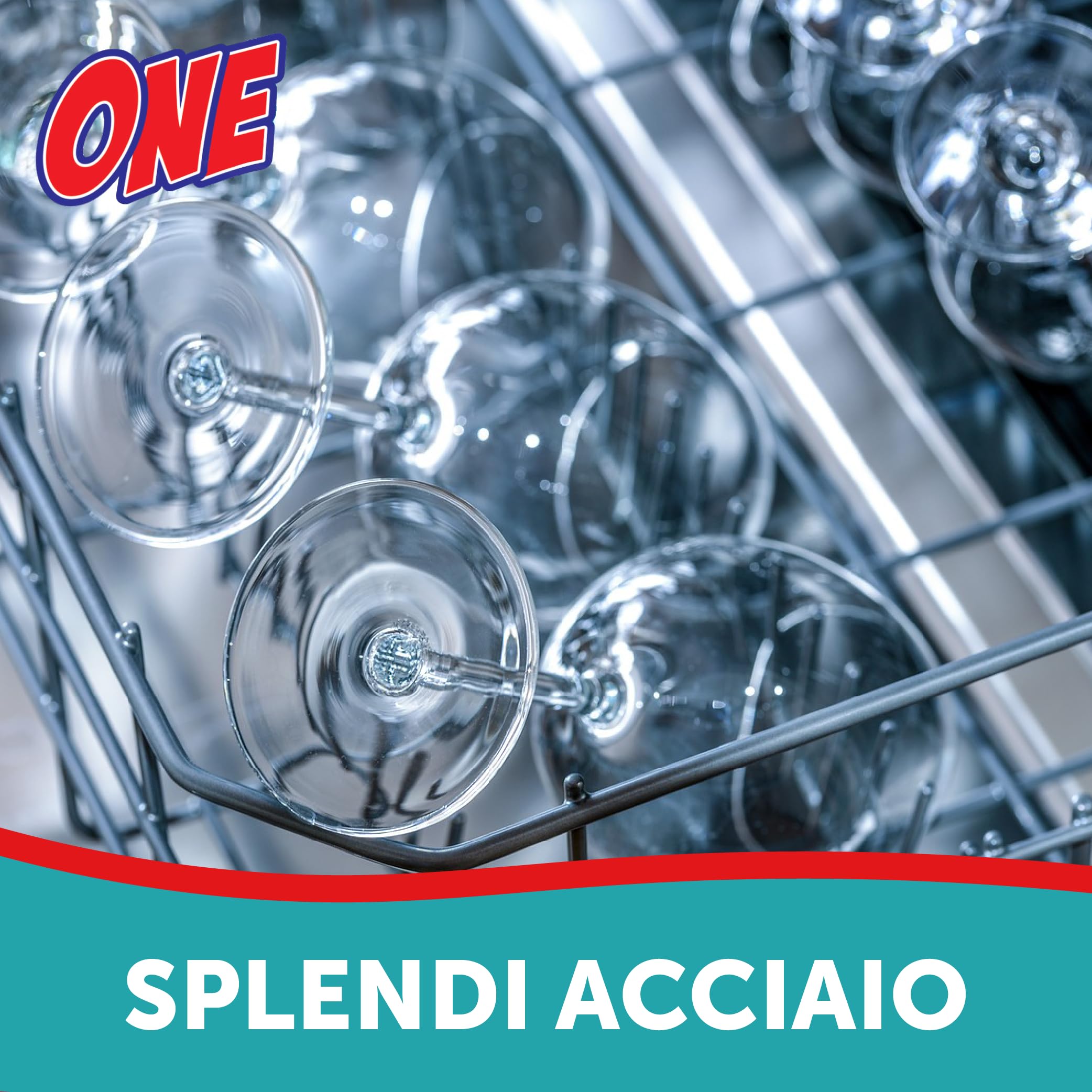 ONE 20 Litri di DETERGENTE SPECIFICO PER LAVASTOVIGLIE AD USO PROFESSIONALE Perfetta pulizia e brillantezza di vetro, acciaio, piatti (4 x taniche da 5 lt) Protezione Attiva Super Sgrassante