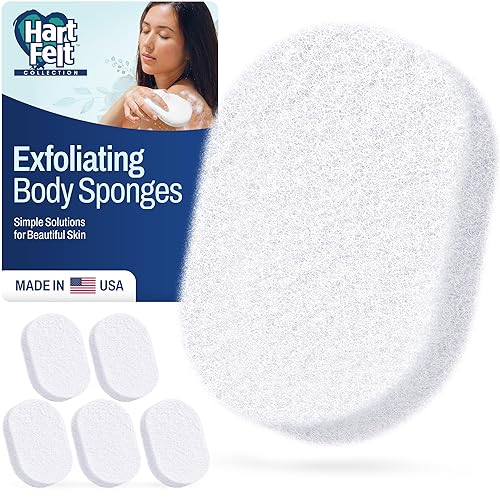 HartFelt Esponja de baño exfoliante para piel muerta esponjas corporales para ducha esponja exfoliante de gel corporal paquete de 6
